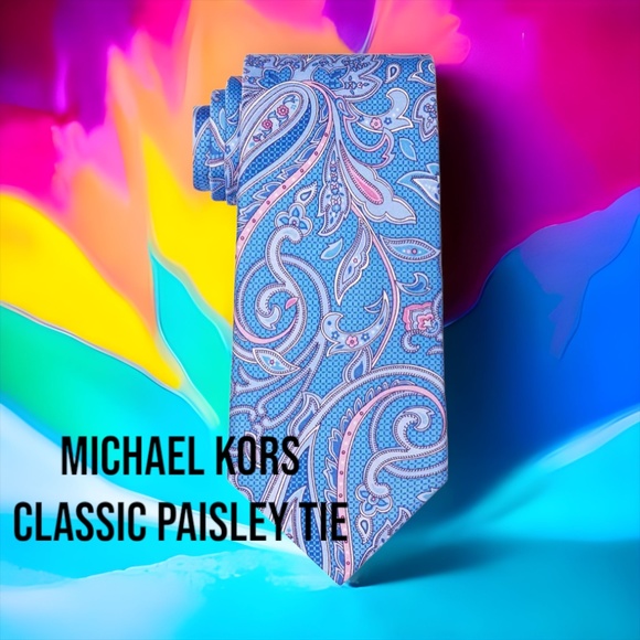 Michael Kors Men's Classic Paisley Tie - Picture 1 of 2